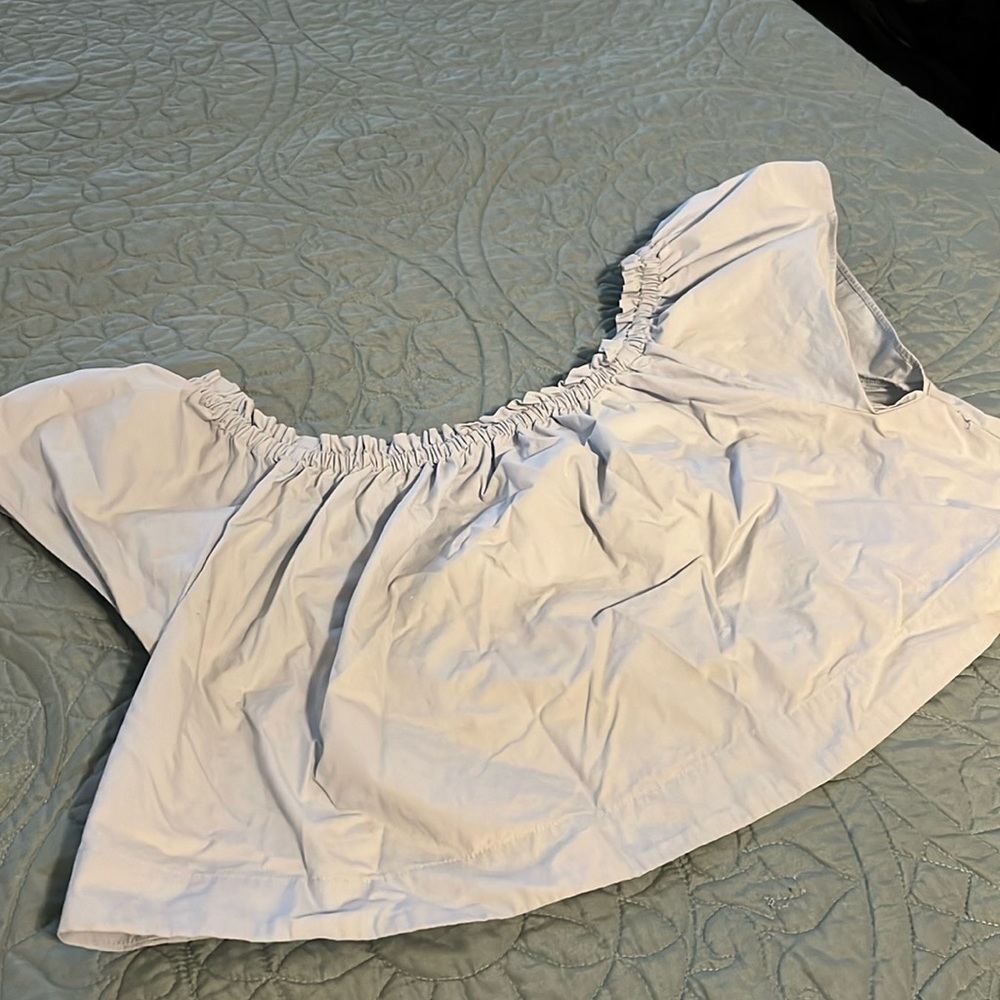 Wilfred light blue periwinkle 100% cotton crop top